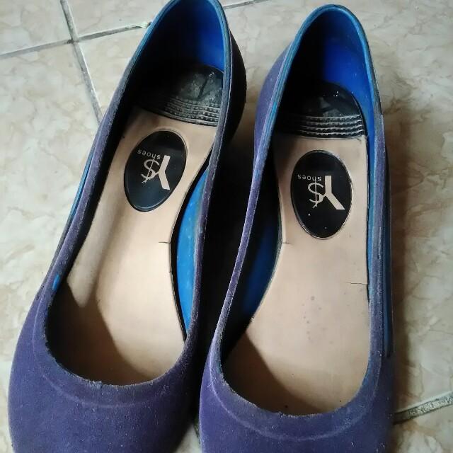 Sepatu Ysl Biru Fesyen Wanita Sepatu Di Carousell