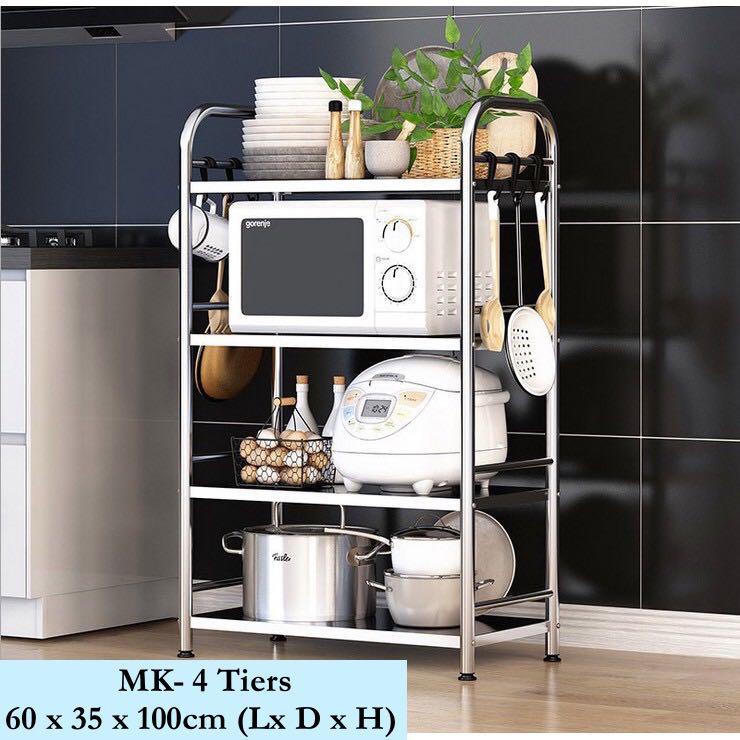 Free Delivery Stainless Steel Kitchen Microwave Rack Furniture