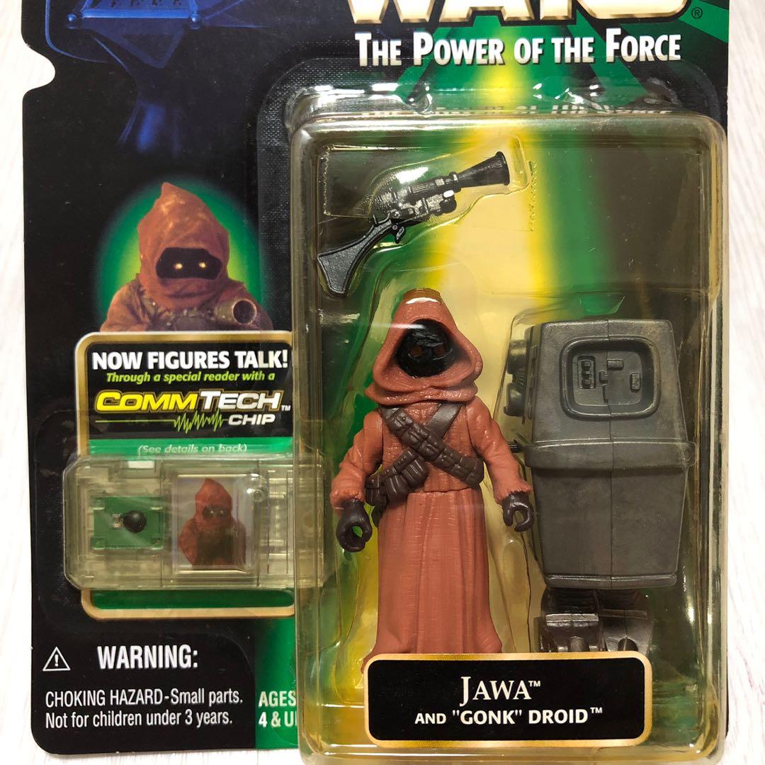 Loose Jawa and Gonk Droid with Commtech Chip Star Wars The Power of the Force 