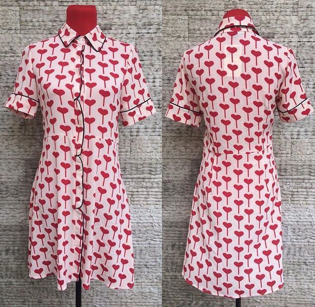 topshop heart print dress