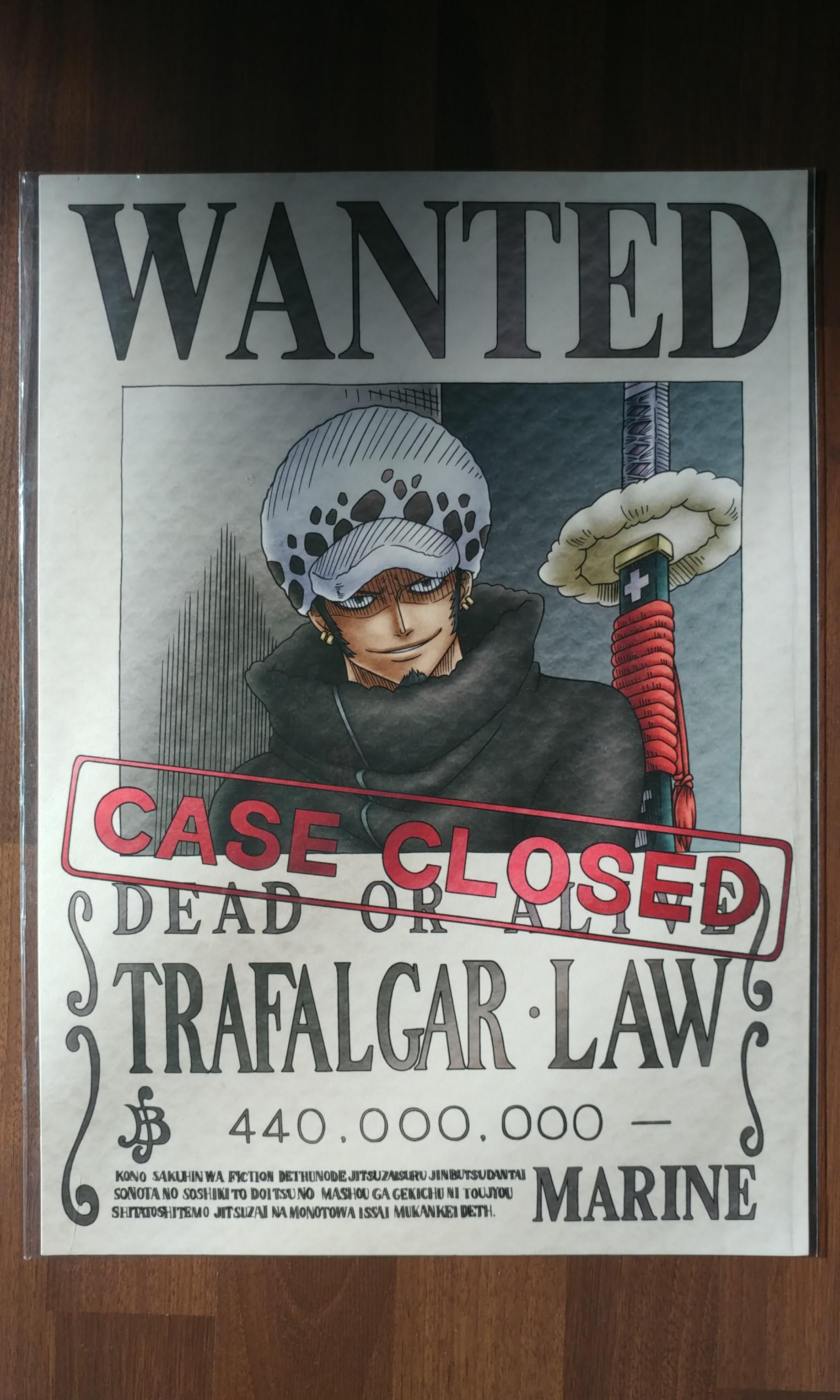 Trafalgar Law Wanted Poster 440m Beli Hobbies Toys Toys Games On Carousell