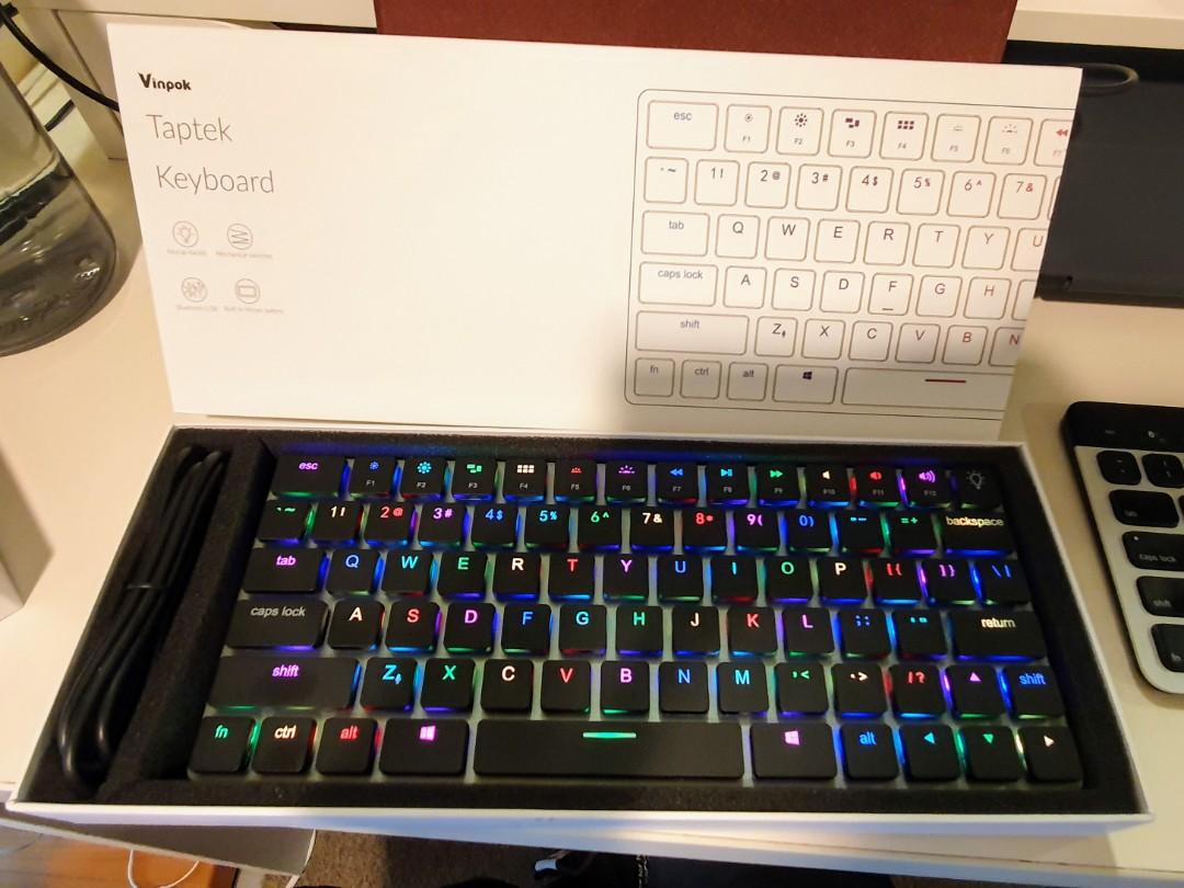 Vinpok ビンポック 英語配列 Taptek メタニカルワイヤレスキーボード Vinpok ビンポック 英語配列 Taptek メタニカルワイヤレスキーボード