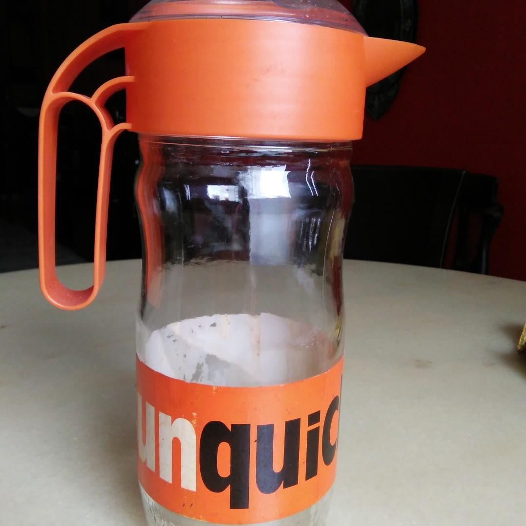 VINTAGE SUNQUICK GLASS JUG WITH COVER, Furniture & Home Living ...