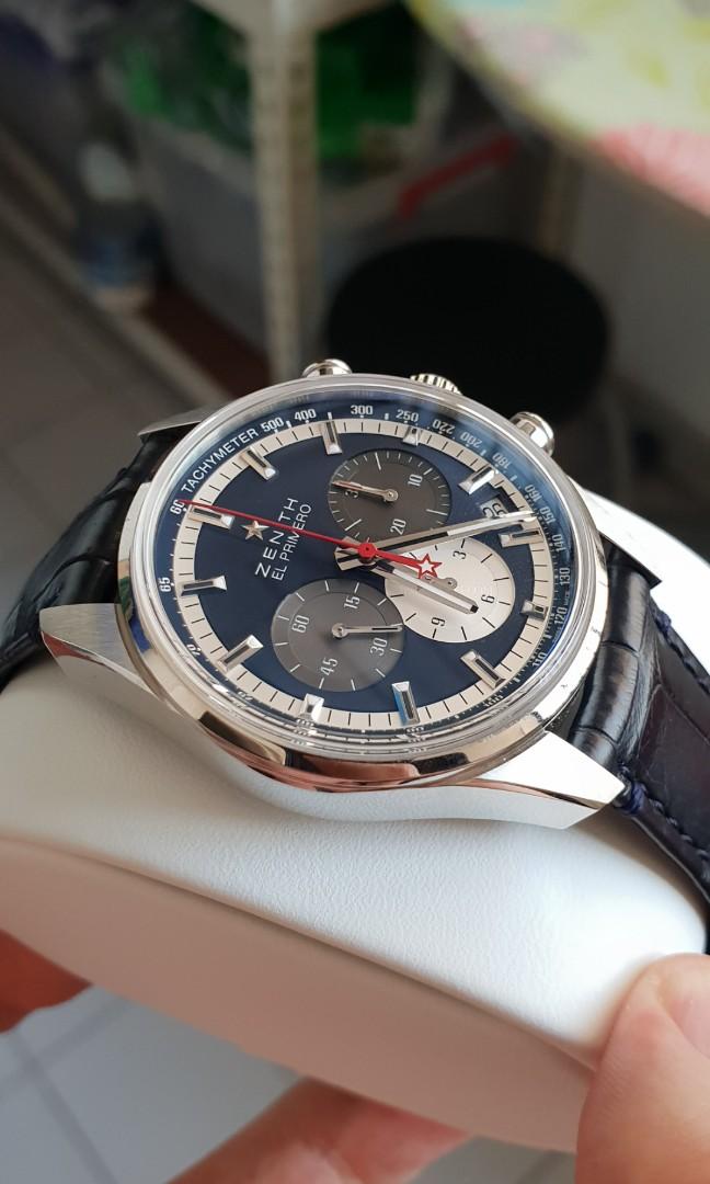 Zenith Chronomaster El Primero 38mm Blue Dial Men S Fashion