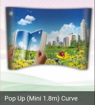(Free Delivery) Exhibition Structure Standee - PM4C - P-M-4-C Mini Pop Up Curve 1.8m