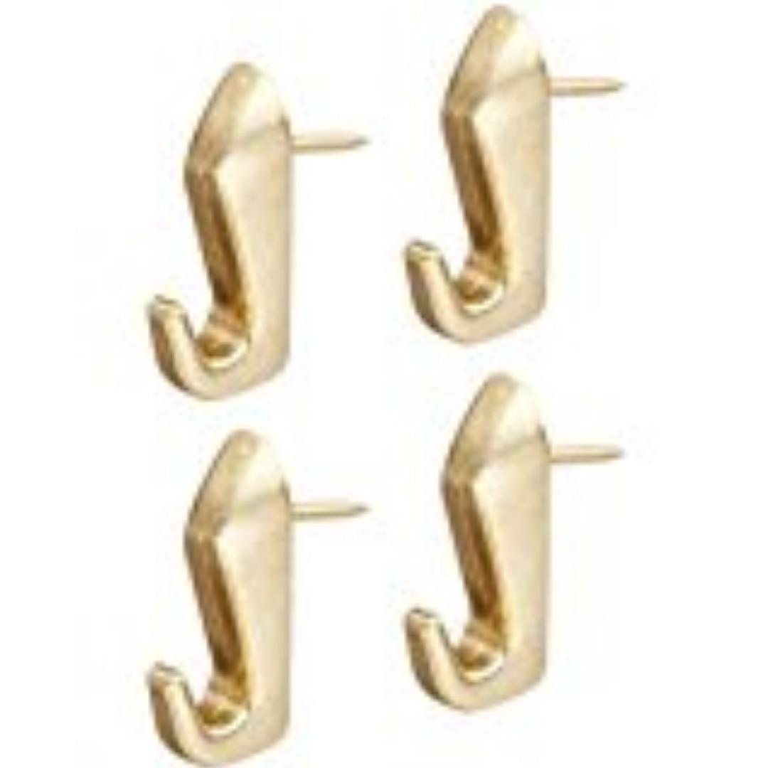 Antique Brass Decorative Push Pin Picture Hangers On Carousell