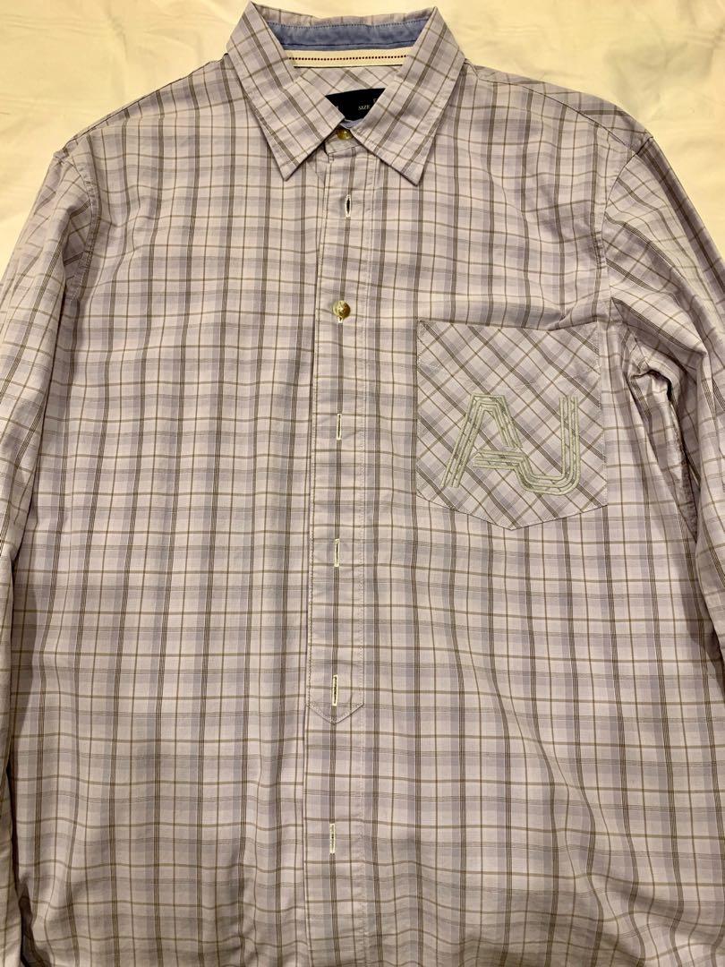 armani jeans long sleeve shirt