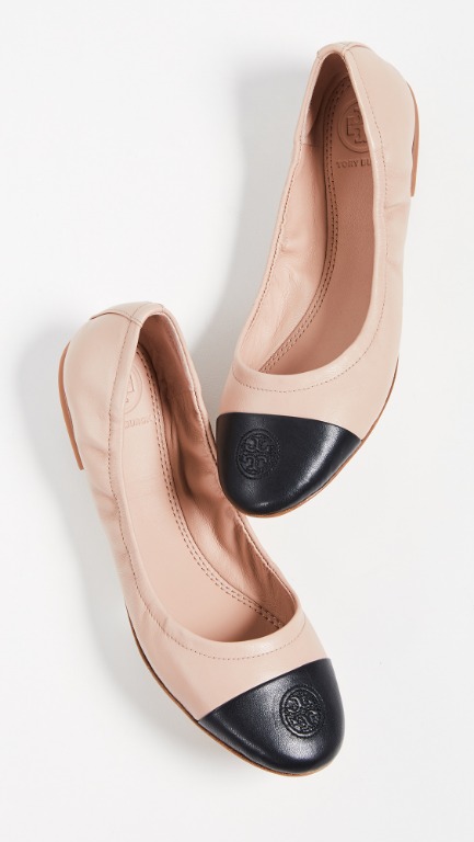 Tory burch cap toe flats clearance