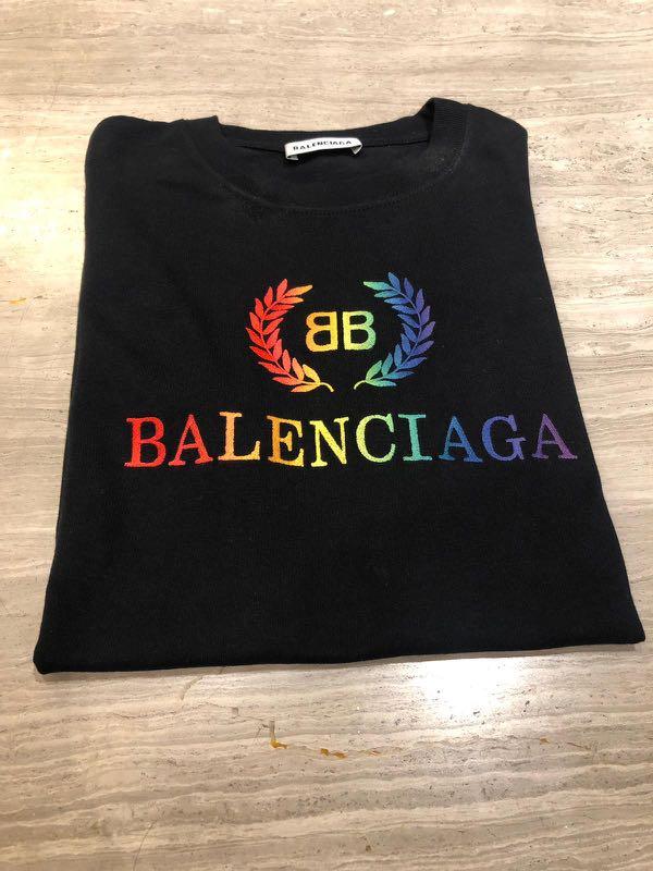 balenciaga t shirt rainbow