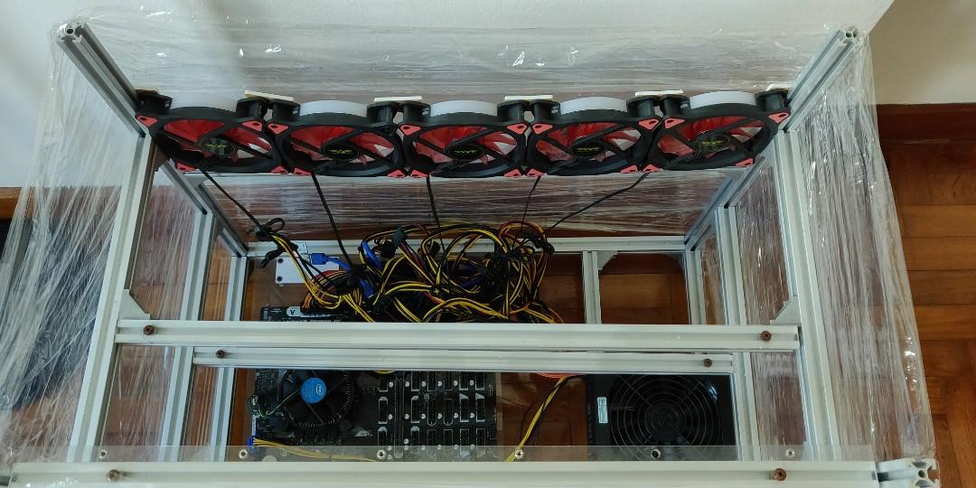 Bare Basics Miner Rig For Bitcoin Or Any Crypto Mining Electronics Computer Parts Accessories On Carousell