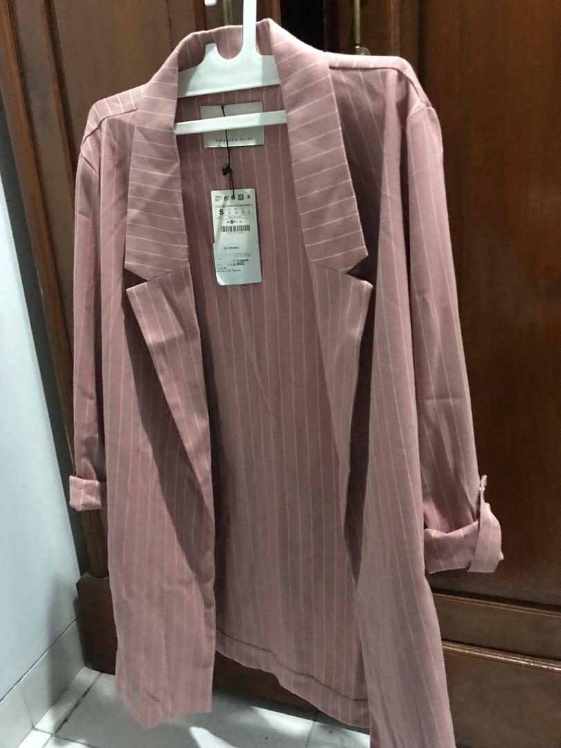 Blazer stradivarius pink discount