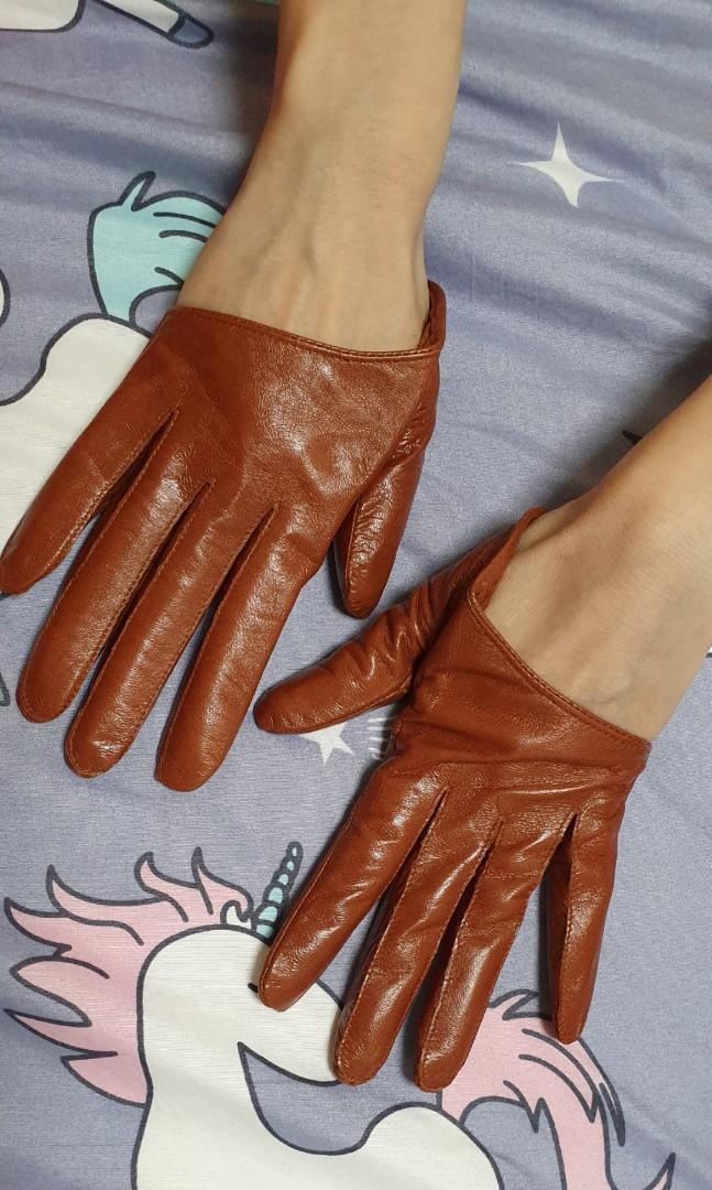 half palm leather gloves