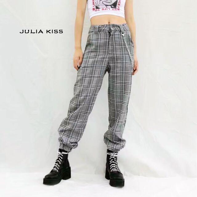 plaid sweatpants womens