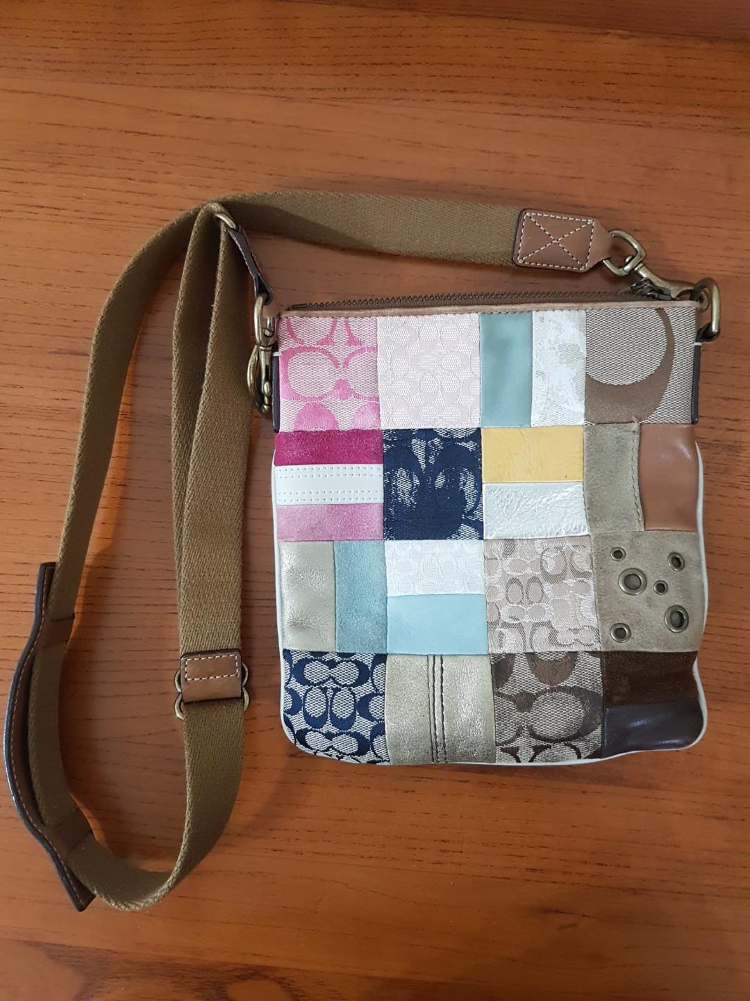 Coach patchwork shop crossbody bag