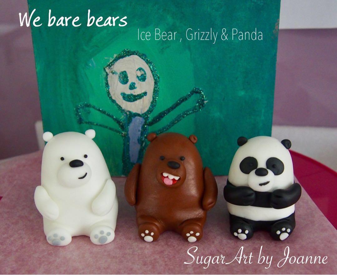 Edible Fondant We Bare Bears Toppers For Cakes Food Drinks Baked Goods On Carousell Balões masha e o urso. edible fondant we bare bears toppers for cakes