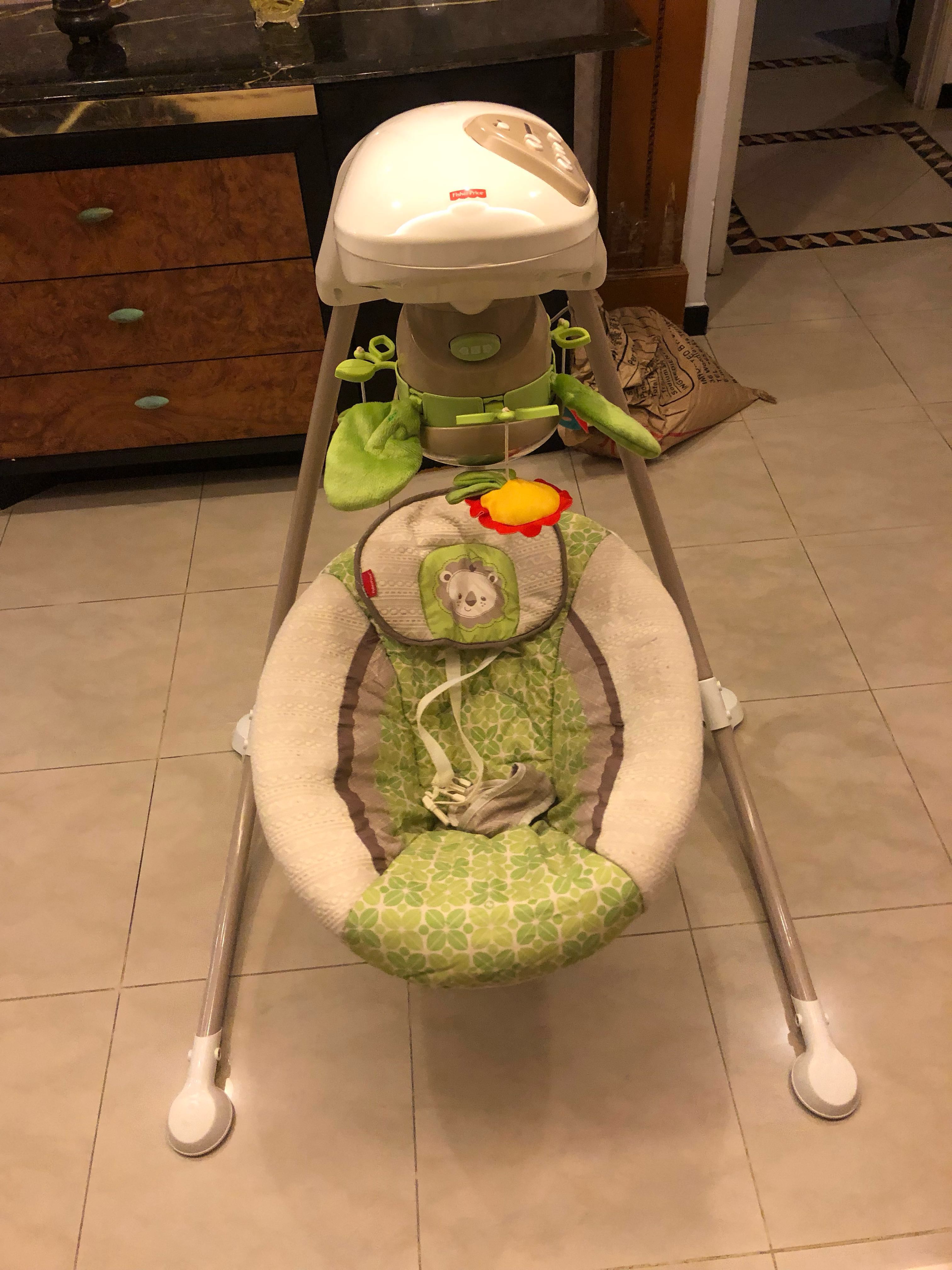Fisher Price Rainforest Friends Cradle n Swing Babies Kids Infant Playtime on Carousell