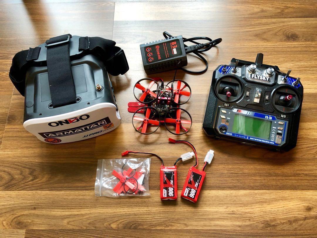 FPV Quadcopter Starter Pack Eachine Aurora 90 Flysky FS i6 Transmitter JJPro F01 Goggles