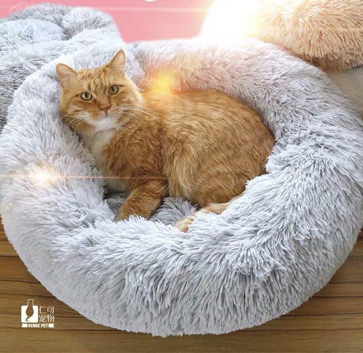 furry cat bed