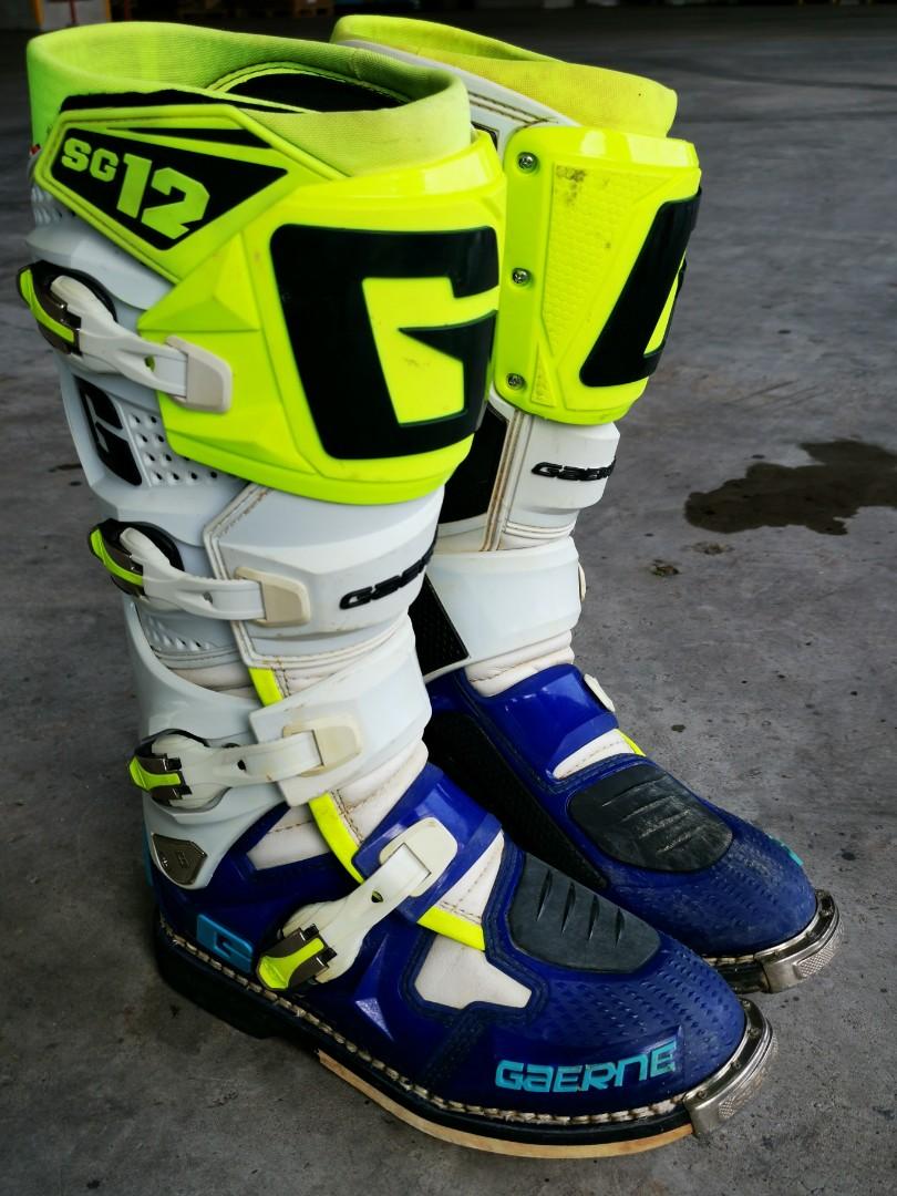 Gaerne SG12 MX boots, Motorcycles 