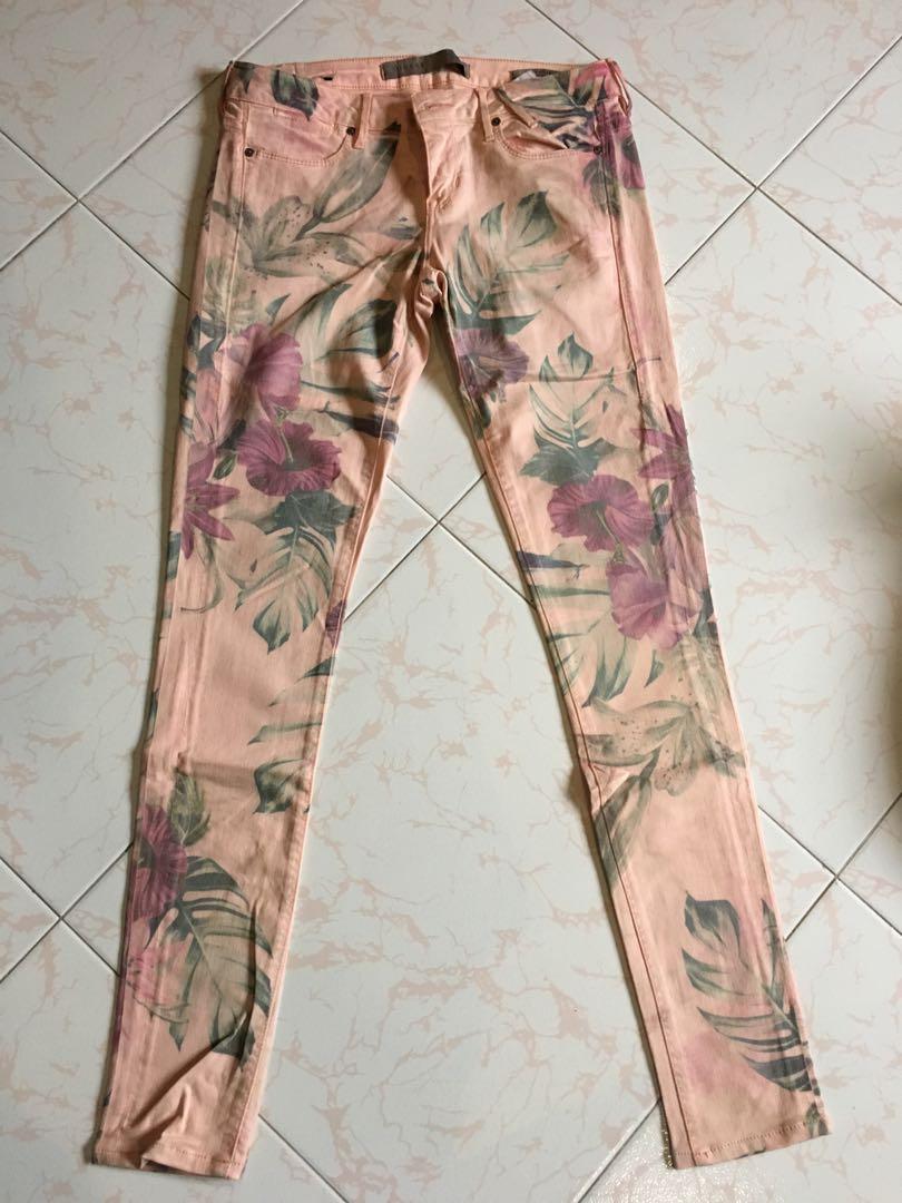 guess floral jeans