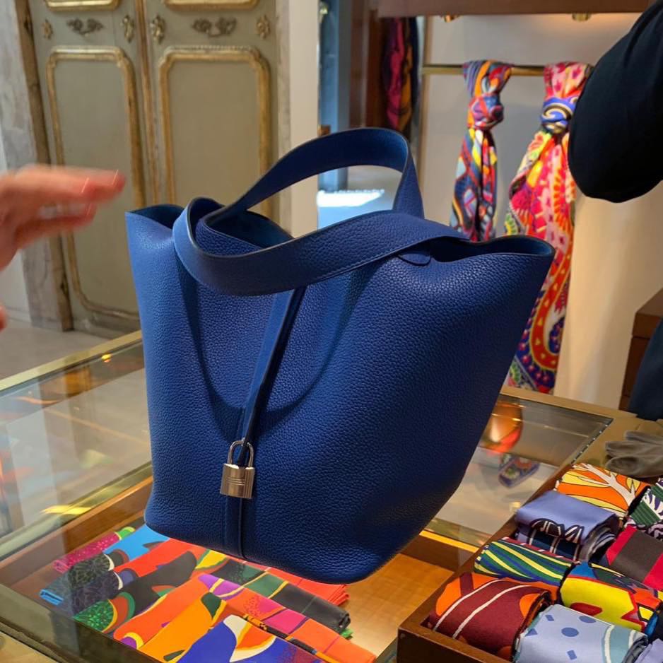 Blue Zellige Picotin 22 MM Bag – Vintage Couture