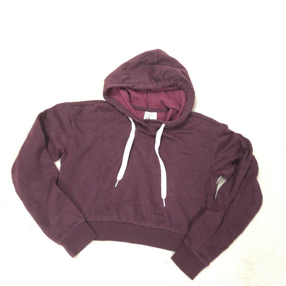 Maroon cropped hoodie online