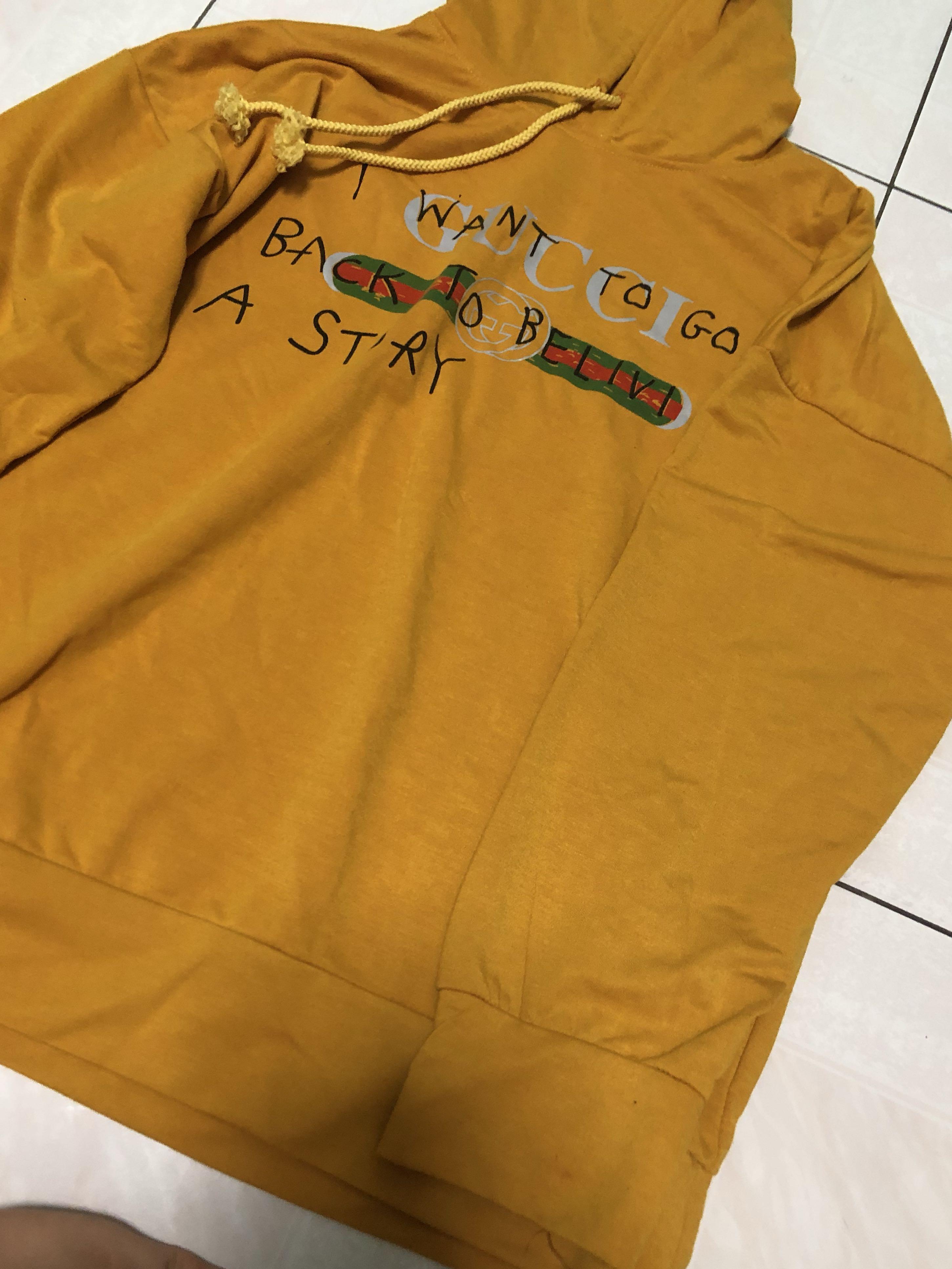Gucci I Want To Go Back To Believing A Story Hoodie Yellow