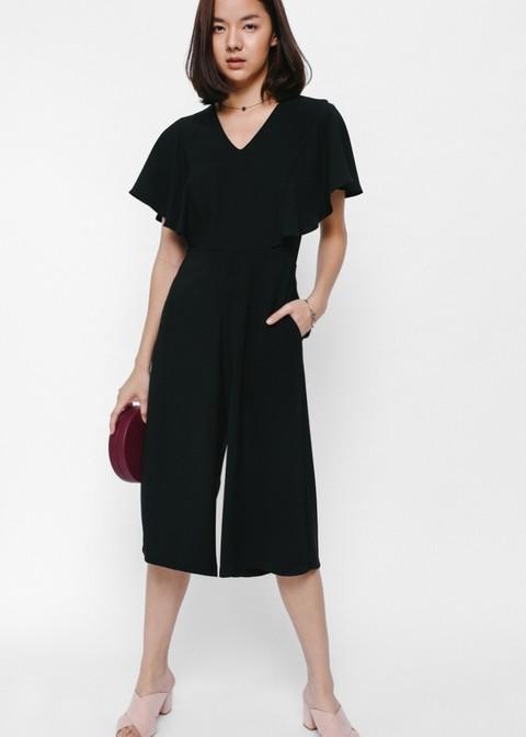 midi jumpsuit with sleeves