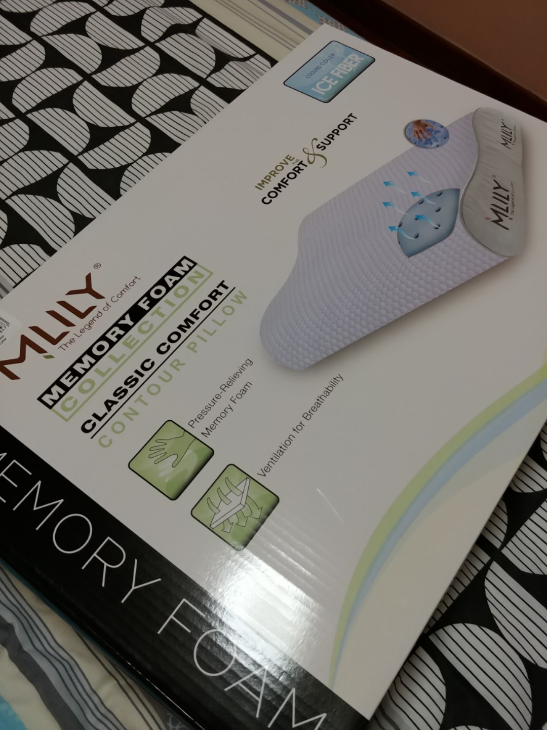 Mlily Memory Foam Classic Comfort Contour Pillow Furniture Others On Carousell