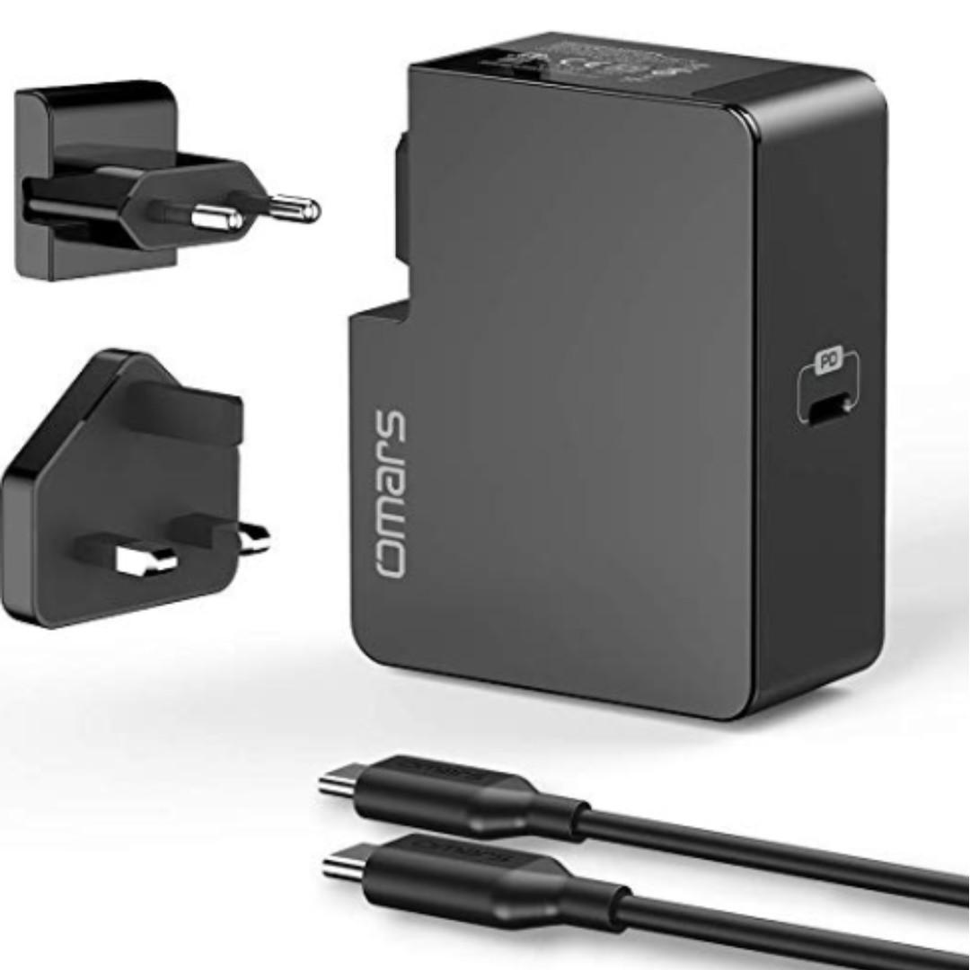 Omars Usb C Charger 45w Pd Wall Charger Plug Power Port With Power Delivery Compatible For Huawei Matebook Pixel Iphone Poweriq 2 0 For Galaxy Series And More Type C Device Include Eu Uk Adapter