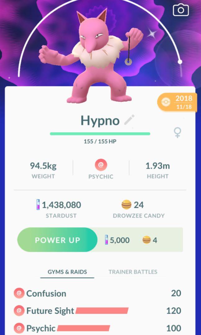 Pokemon Go Shiny Hypno Toys Games Video Gaming In Game Products On Carousell