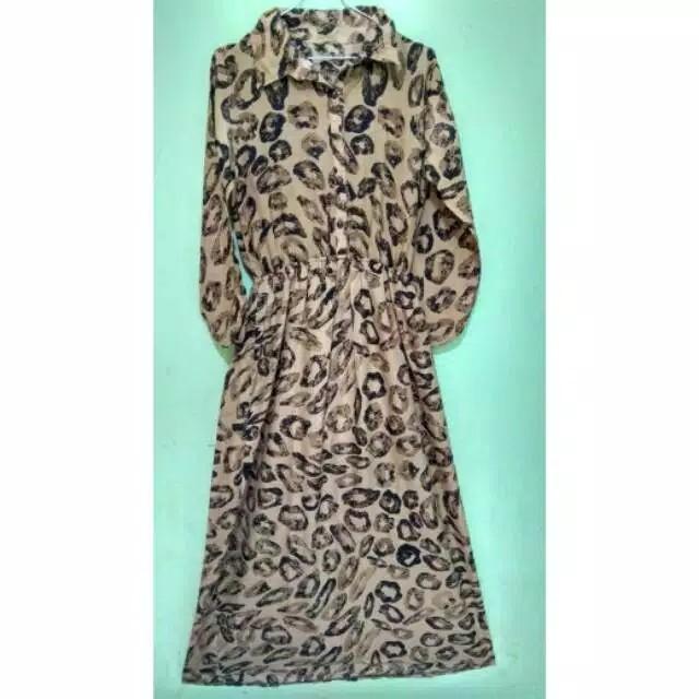 Preloved Gamis Leopard Bikinan Butik Fesyen Wanita Pakaian Wanita Gaun Rok Di Carousell