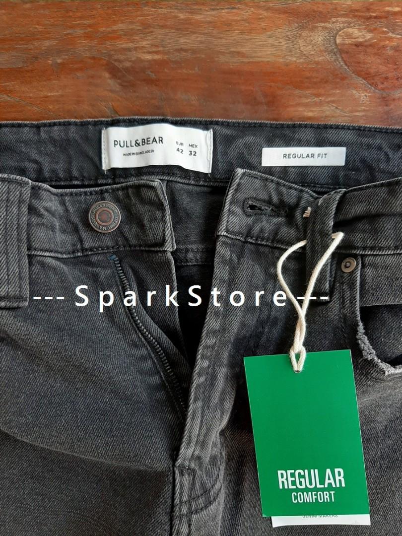 Pull\u0026Bear Celana Jeans Hitam Vintage 