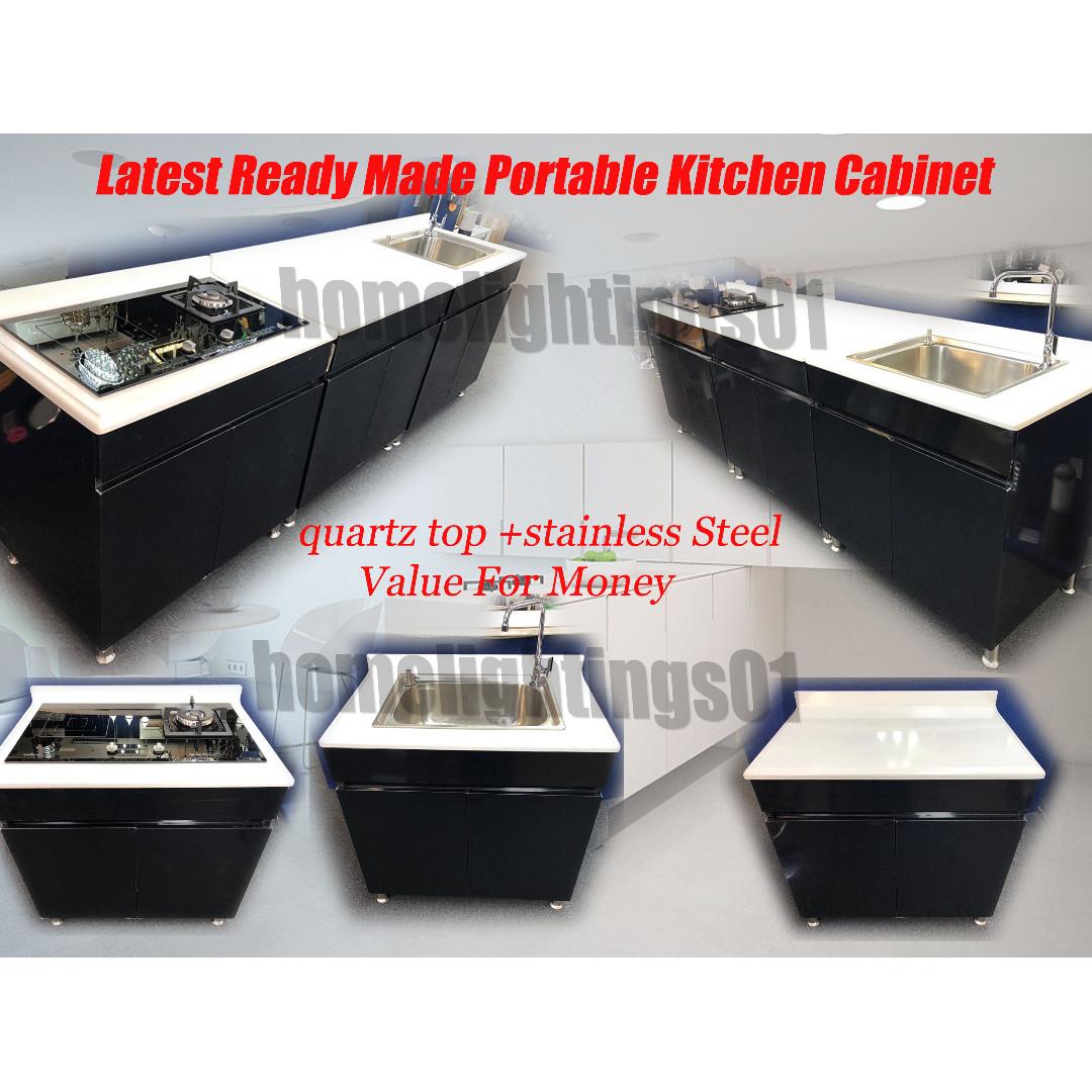 Ready Made Stainless Steel Kitchen Cabinet With Top On Carousell