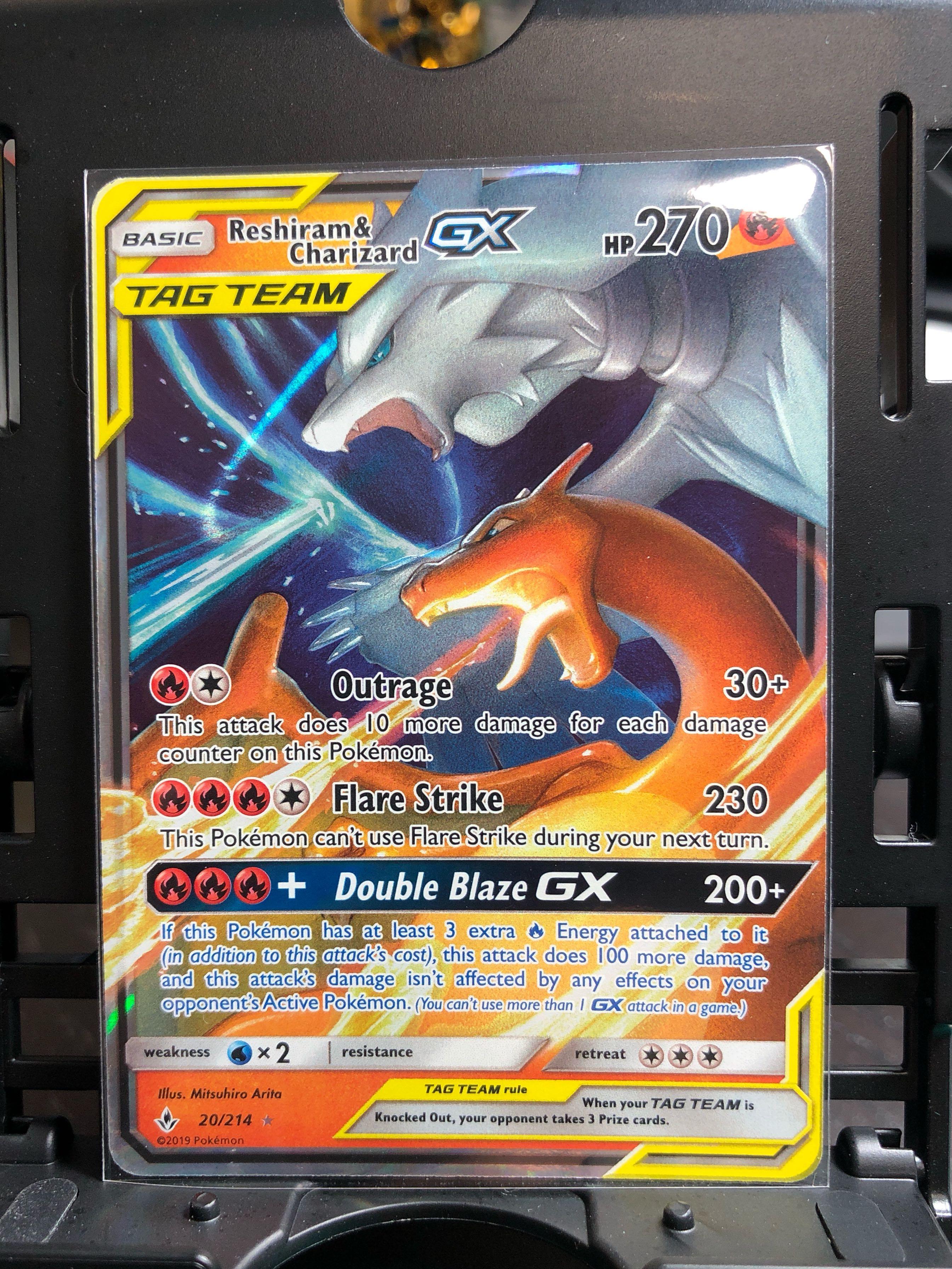 Reshiram & Charizard GX - 20/214 - PSA 9 MINT - Ultra Rare