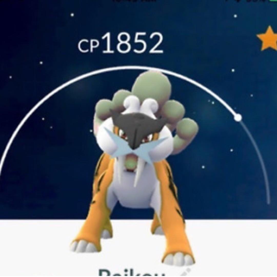 Shiny Raikou Pokemon Go Toys Games Video Gaming Video Games On Carousell