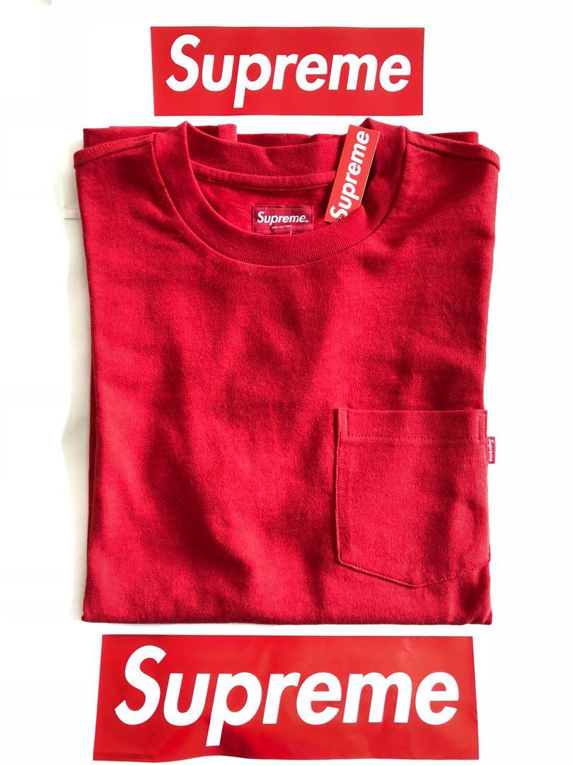 supreme red tee