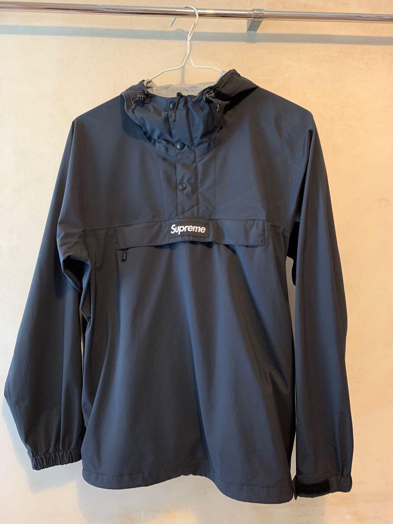 supreme taped seam anorak black