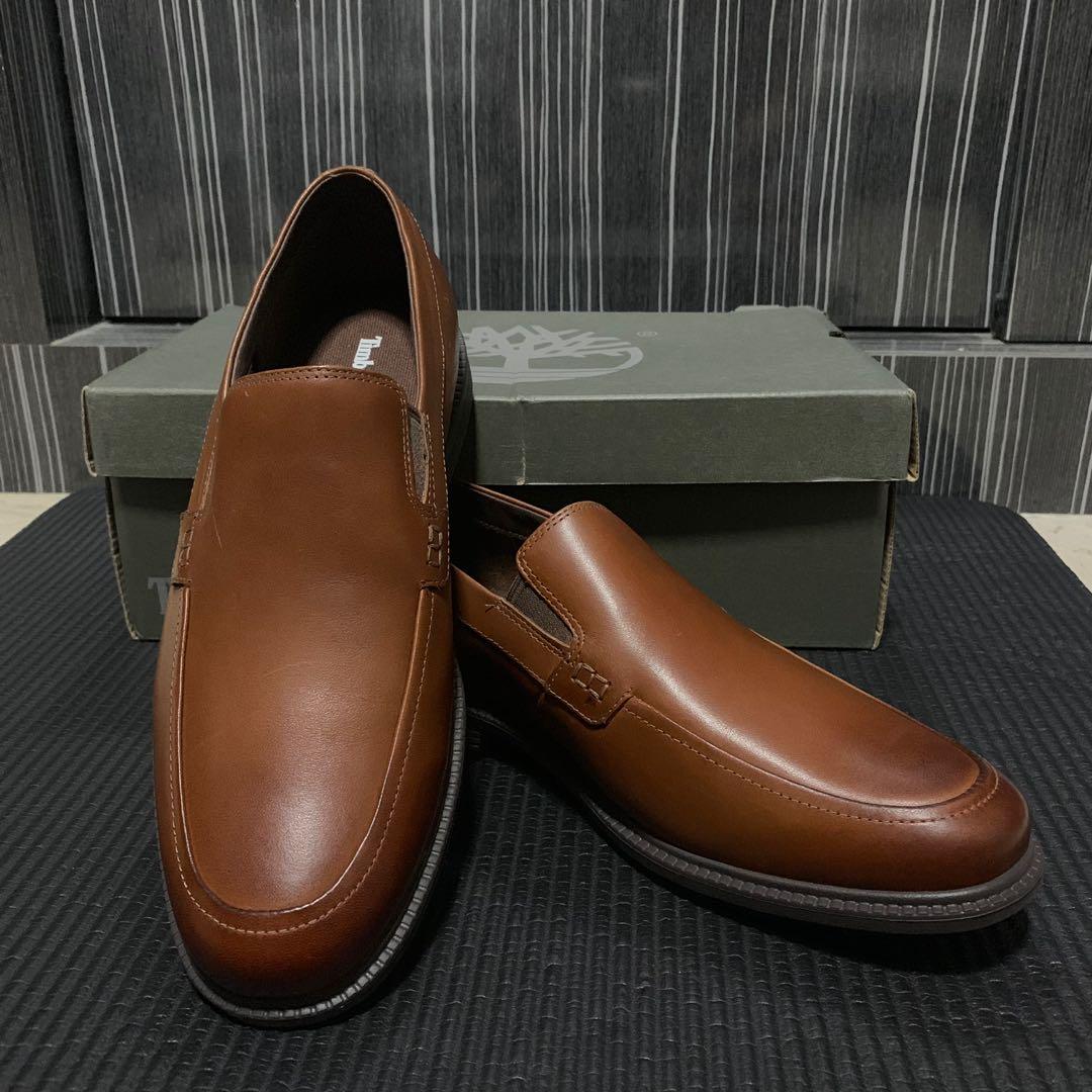 timberland leather slip on shoes
