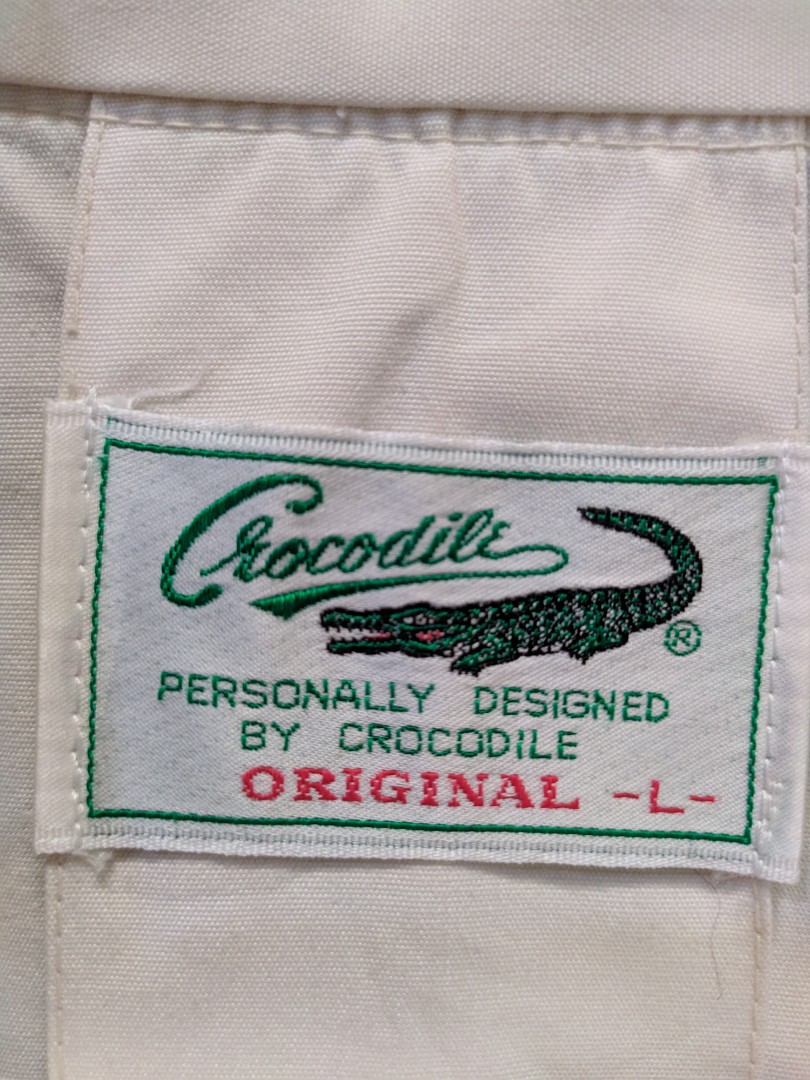Vintage Crocodile brand Dirty white Jacket, Men's Fashion, Coats