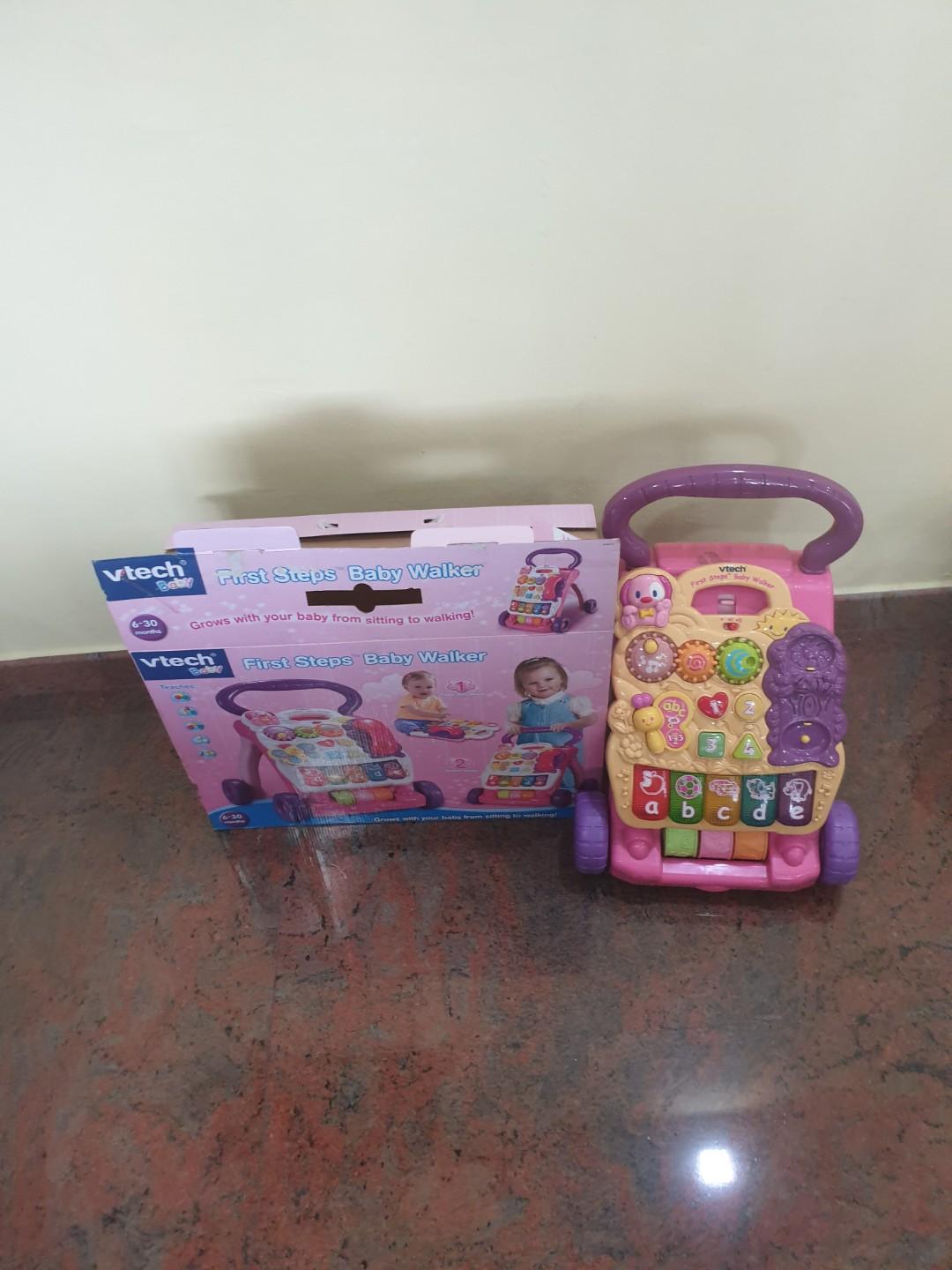 vtech first steps baby walker pink