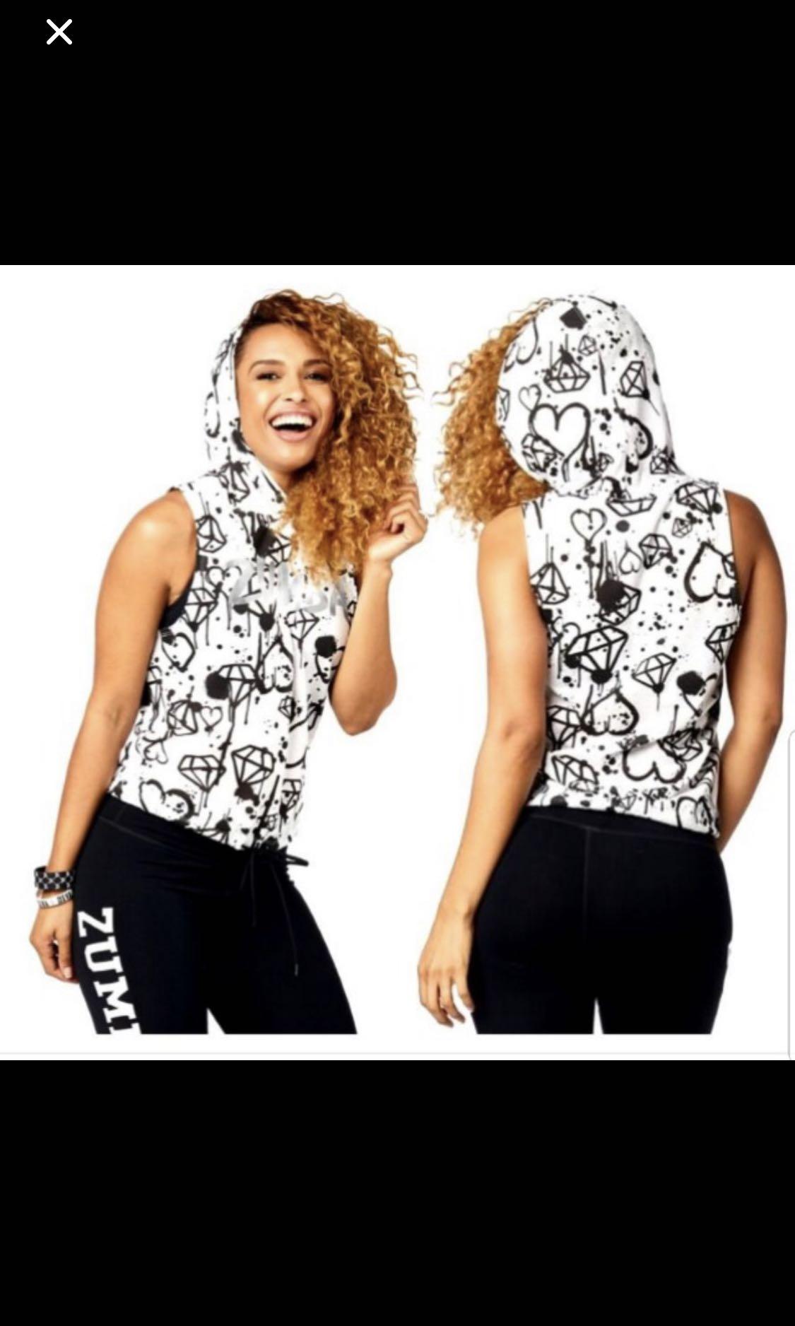 zumba sleeveless hoodie