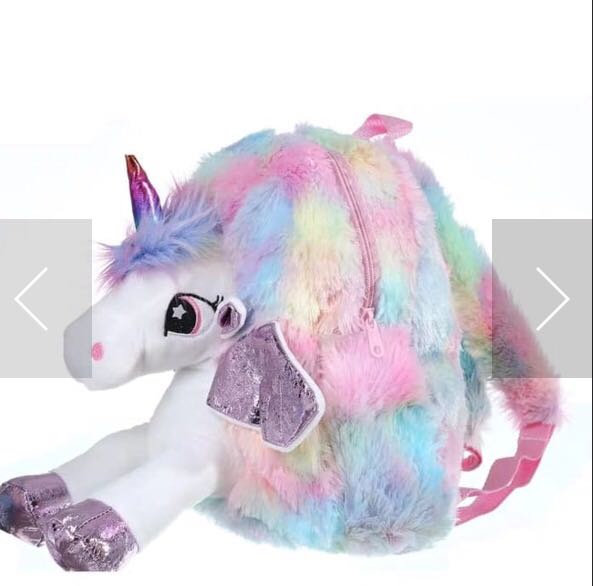 4d Unicorn Furry Backpack Babies Kids Others On Carousell