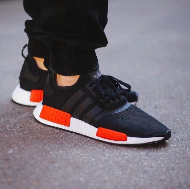 adidas nmd r1 core black red
