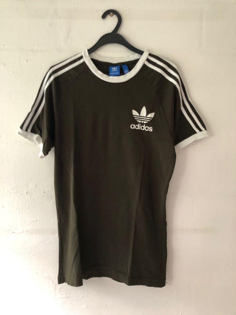 adidas olive green t shirt