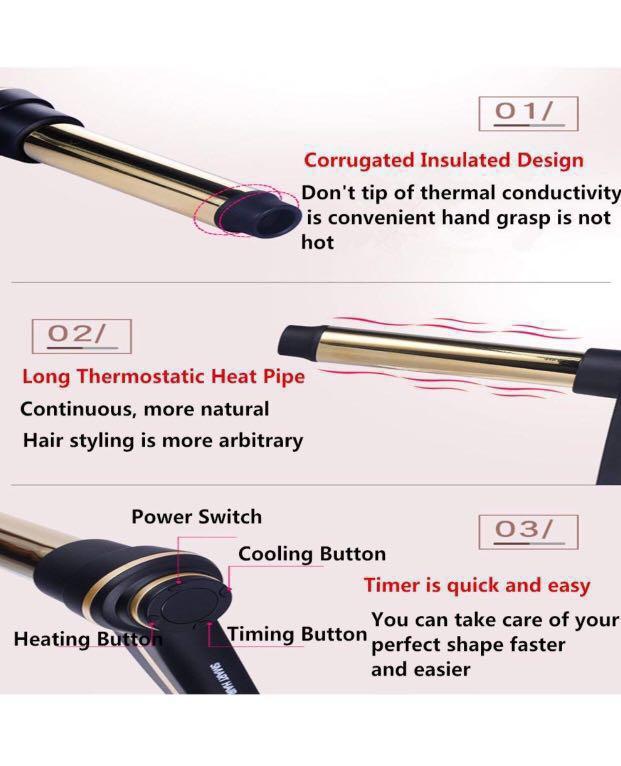 Bicash V1 Smart Hair Curler BRAND NEW 24k gold LED display
