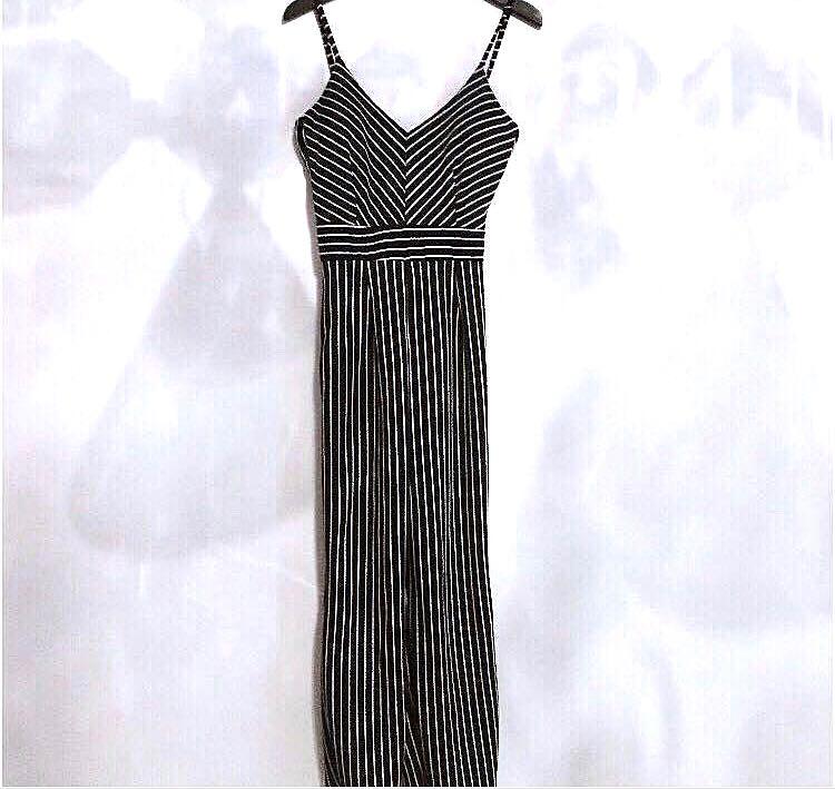 pinstripe jumpsuit outfit