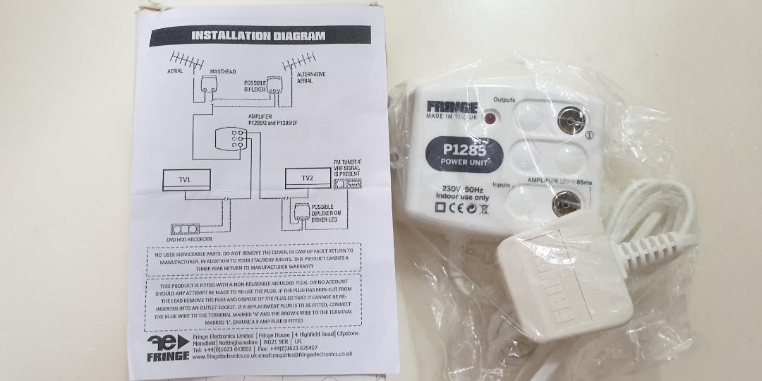 Brand New In Box- Fringe P1285 Power Unit TV antenna signal booster,  Electronics, Others on Carousell