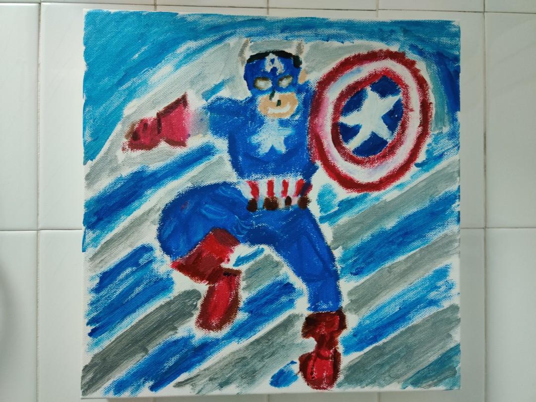 Captain America Canvas Painting Furniture Home Decor Others