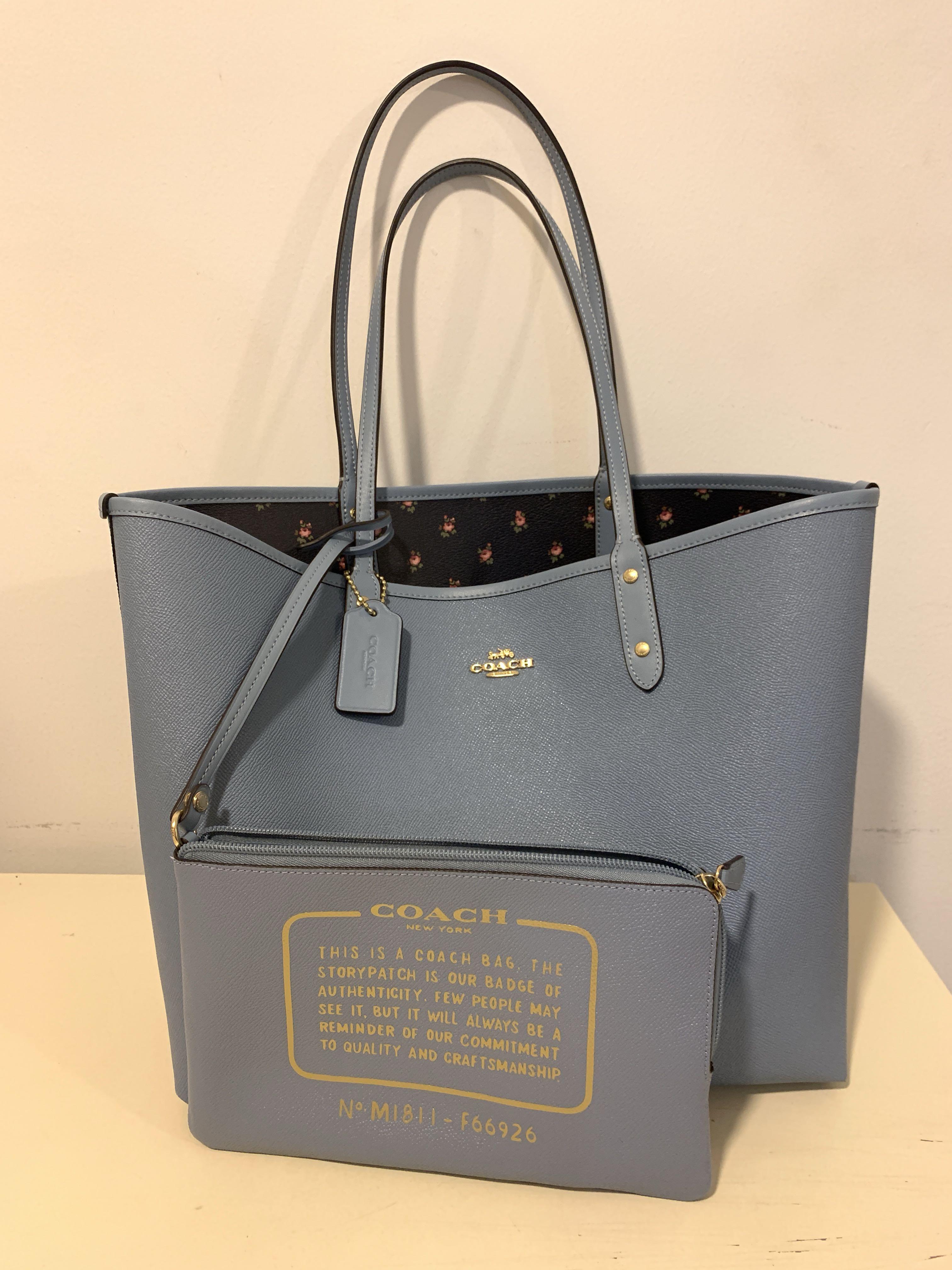 coach bag light blue